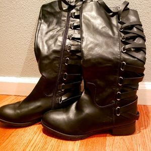 Tall, Heeled Black Boots